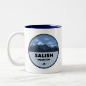 Salish Mountains Montana Camping Tweekleurige Koffiemok (Links)