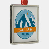Salish Mountains Montana Metalen Ornament (Rechts)