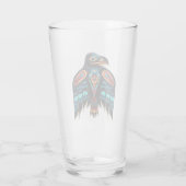 Salish raven totem glas (Achterkant)