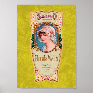  Salko Florida Water Perfume Label Poster