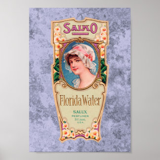  Salko Florida Water Perfume Label Poster
