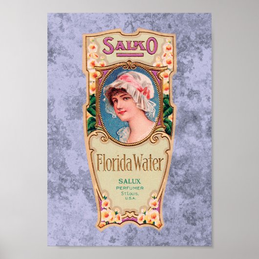  Salko Florida Water Perfume Label Poster (Voorkant)