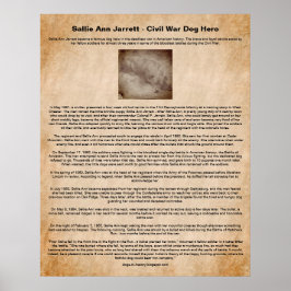 Sallie Ann Jarrett, hondheld uit de Amerikaanse Bu Poster