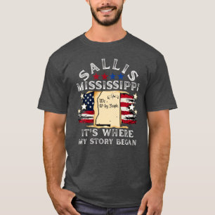 Sallis Mississippi Daar Begon Mijn Verhaal T-shirt