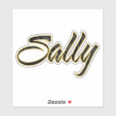 Sally black gold Lettering Aufkleber Sticker (Vel)