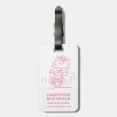 Sally Brown Dancing Bagagelabel (Achterkant verticaal)