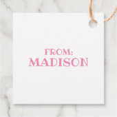 Sally Brown Dancing Bedankjes Labels (Achterkant)