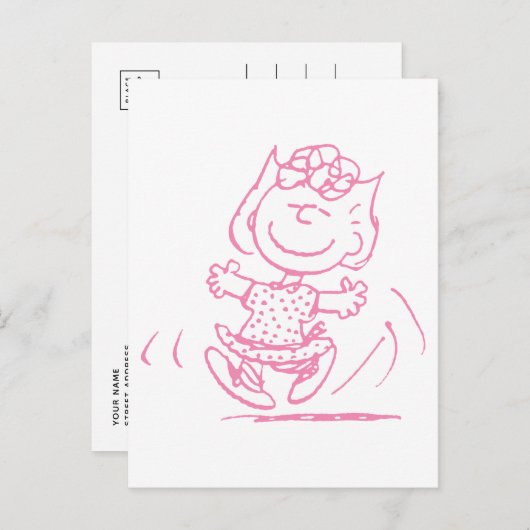 Sally Brown Dancing Briefkaart (Voorkant / Achterkant)