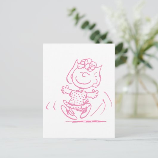 Sally Brown Dancing Briefkaart (Staand voorkant)