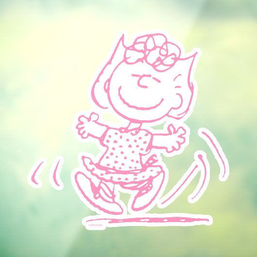 Sally Brown Dancing Raamsticker (Vel 3)