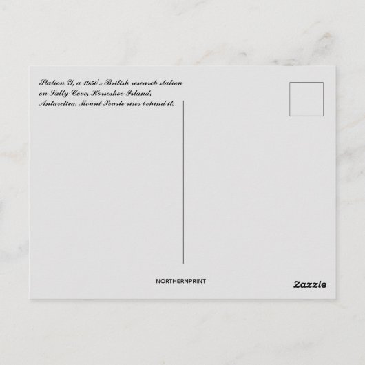 Sally Cove Hoefijzer Briefkaart Antarctica (Achterkant)