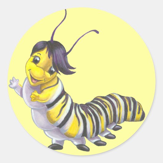 Sally de Caterpillar Stickers (Voorkant)