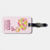 Sally denkt aan bloemen bagagelabel (Achterkant horizontaal)