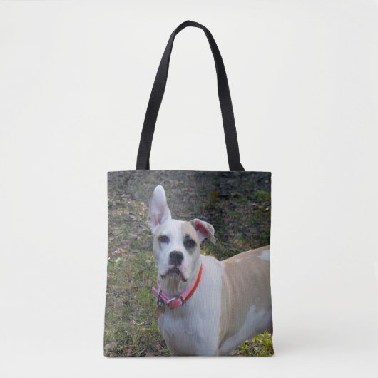 Sally - een gered hond tote bag (Voorkant)