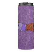 Sally en Roy op Paarse Doodles Thermosbeker (Achterkant)