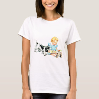 Sally en Spot jaren 50 Illustratie T-shirt