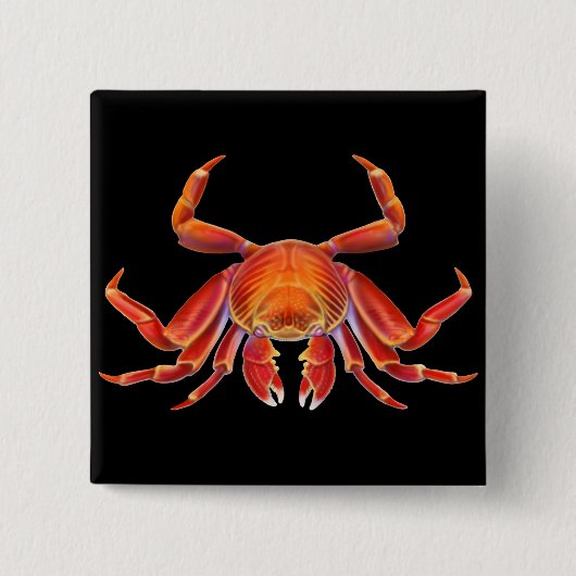 Sally Lightfoot Crab Pin Vierkante Button 5,1 Cm (Voorkant)
