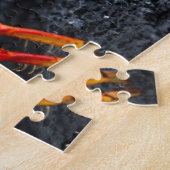 Sally lightfoot krab op een zwarte lavegrots legpuzzel (Zijkant)