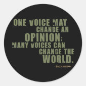 Sally McLean Quote Ronde Sticker (Voorkant)