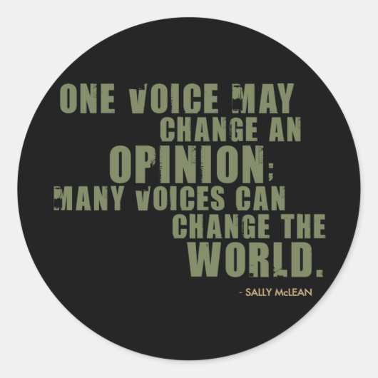 Sally McLean Quote Ronde Sticker (Voorkant)