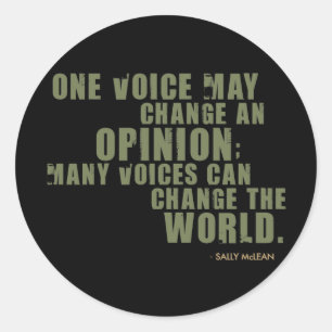 Sally McLean Quote Ronde Sticker
