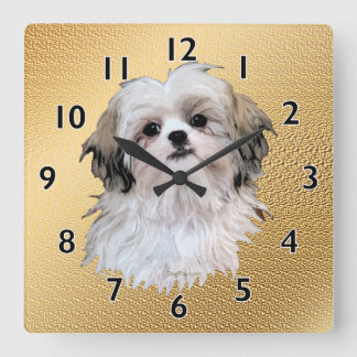 Sally Shih Tzu Vierkante Klok