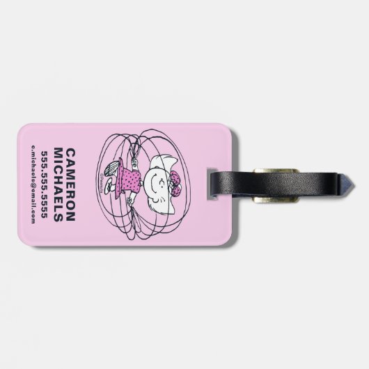 Sally Spelling sprinkphoek Bagagelabel (Achterkant horizontaal)