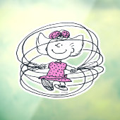 Sally Spelling sprinkphoek Raamsticker (Vel 3)