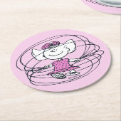 Sally Spelling sprinkphoek Ronde Kartonnen Onderzetter (Gebogen)