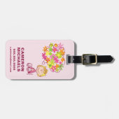 Sally Thinking of Flowers Bagagelabel (Voorkant horizontaal)