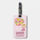 Sally Thinking of Flowers Bagagelabel (Achterkant verticaal)