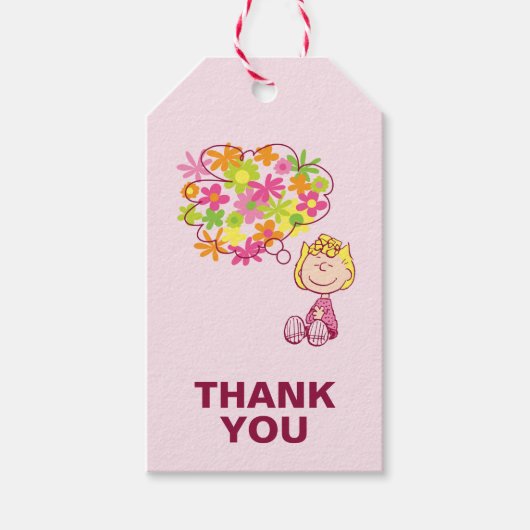 Sally Thinking of Flowers Cadeaulabel (Voorkant)