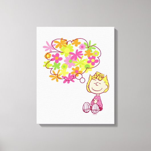 Sally Thinking of Flowers Canvas Afdruk (Voorkant)