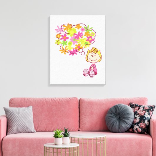 Sally Thinking of Flowers Canvas Afdruk (Insitu (Woonkamer))