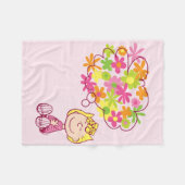 Sally Thinking of Flowers Fleece Deken (Voorkant (Horizontaal))