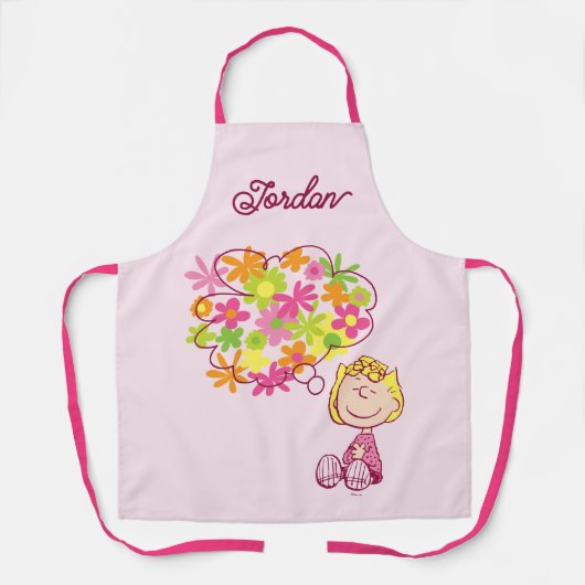Sally Thinking of Flowers | Jouw namen toevoegen Schort (Voorkant)