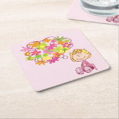 Sally Thinking of Flowers Kartonnen Onderzetters (Schuin)