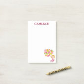 Sally Thinking of Flowers Post-it® Notes (Op bureau)