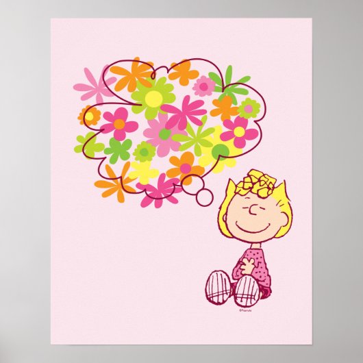 Sally Thinking of Flowers Poster (Voorkant)