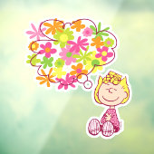 Sally Thinking of Flowers Raamsticker (Vel 3)