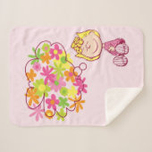 Sally Thinking of Flowers Sherpa Deken (Voorkant (horizontaal))