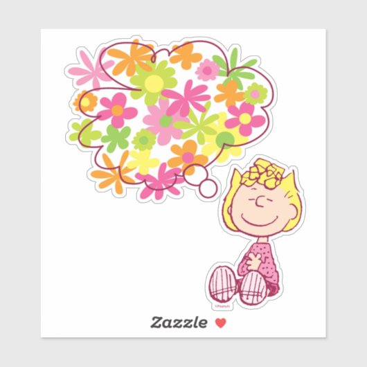 Sally Thinking of Flowers Sticker (Vel)