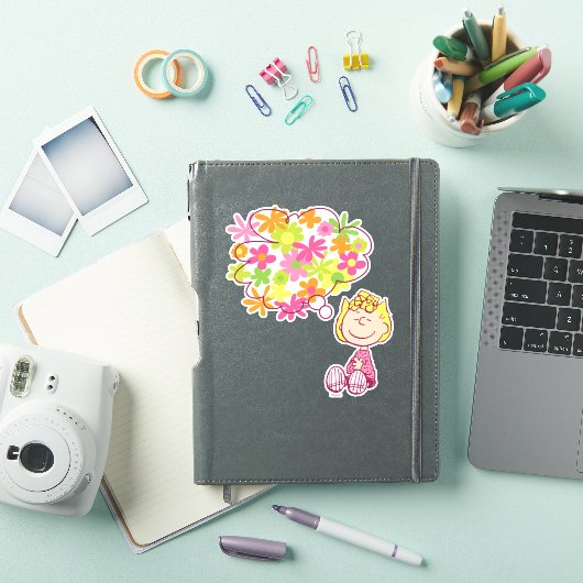 Sally Thinking of Flowers Sticker (iPad Cover)