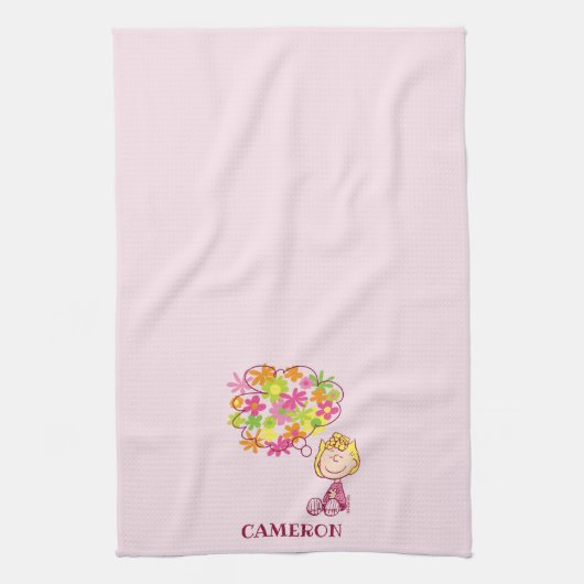 Sally Thinking of Flowers Theedoek (Verticaal)