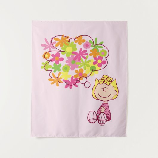 Sally Thinking of Flowers Wandkleed (Voorkant)