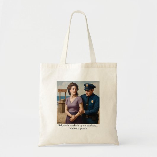 Sally verkoopt schelpen langs de kust tote bag (Voorkant)