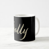 Sally white gold Handwriting Tasse Kaffeetasse Koffiemok (Voorkant rechts)
