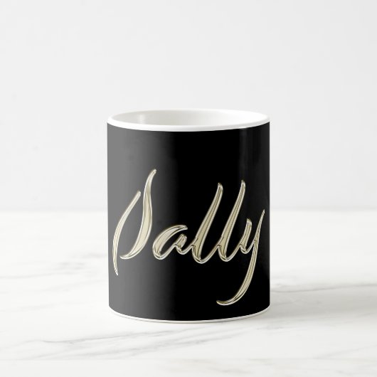 Sally white gold Handwriting Tasse Kaffeetasse Koffiemok (Center)