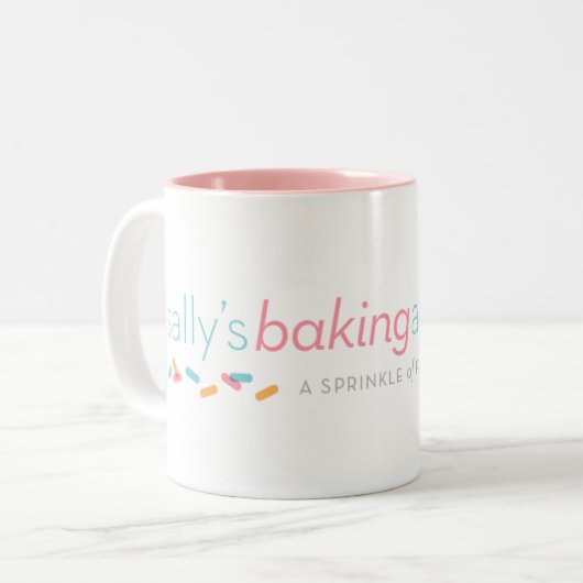 Sally's Baking Addiction Logo Mok (Voorkant links)