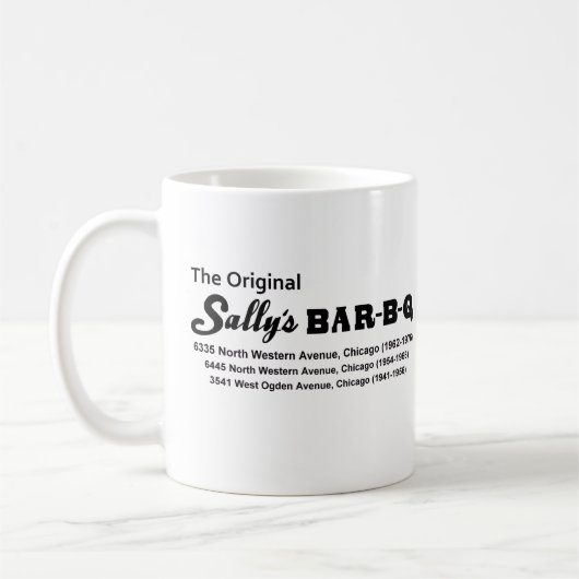 Sally's Bar-B-Q Restaurant, Chicago, IL 1941-1976 Koffiemok (Links)